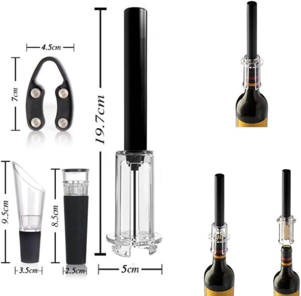 2024 Wino on The Go Wine Opening Set, Air Pressure Pump Wine Bottle Opener, Easy Cork Remover Corkscrew - Image 6