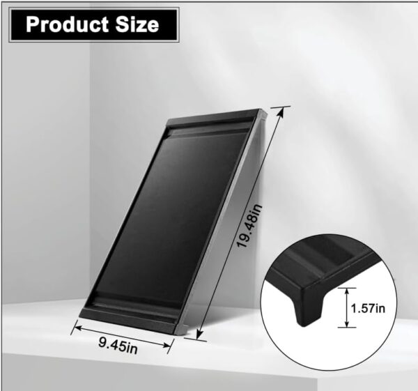 WB31X24738 Center Griddle Compatible with GE Gas Range Stove, Replace WB31X24998 Griddle, General Electric Gas Oven Stove Center Griddle Top Cast Iron Griddle Fit for JGSS66SEL3SS JGS760EEL2ES Stove - Image 2