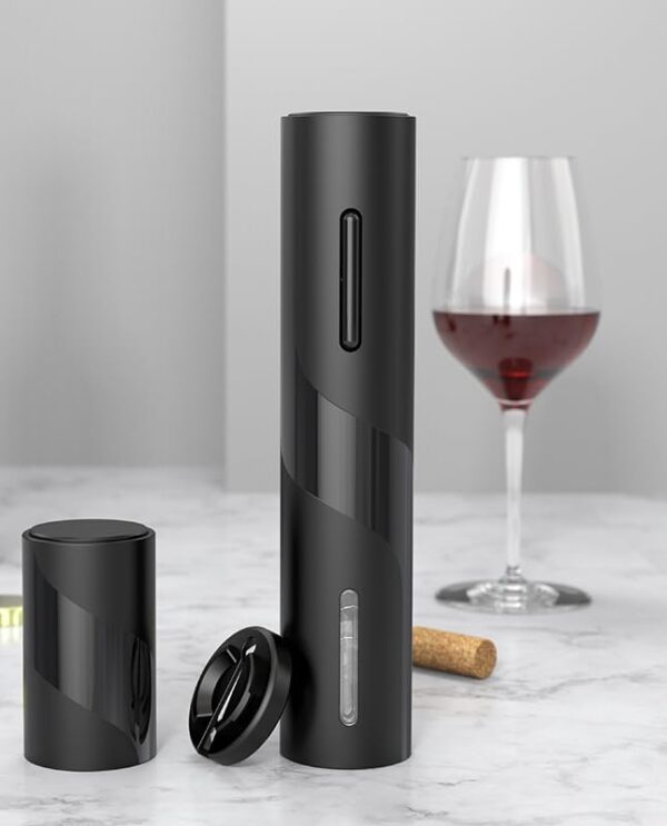 Electric Wine Opener Set: Rechargeable Electric Wine Opener, Foil Cutter, and Automatic Beer Bottle Opener and USB charging cable. 4-in-1 Combo Set for Effortless Wine and Beer Opening - Image 9