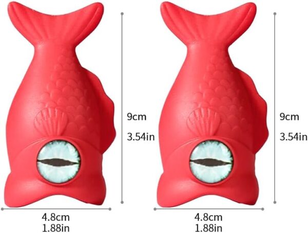 Funny Fish Wine Bottle Stopper, Silicone Stoppers, Reusable, Leak Proof, Cute, Decorative, Suitable for various types of bottle necks（Set of 2 ，red） - Image 5