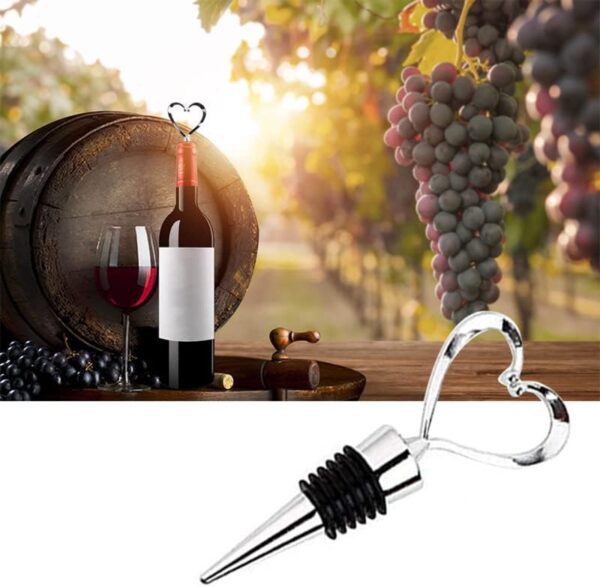 2 Pack Heart Wine Bottle Stopper, BetterJonny Stainless Steel Wine Bottle Stopper and Bottle-opener with Gift Box Packing Handheld Wine Bottle Cork Remover Accessory Tool for Holiday Wedding Party - Image 6