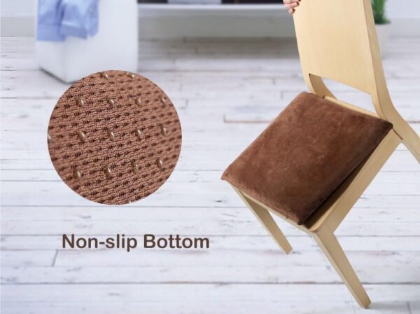 Augld Square Chair Seat Cushion Memory Foam Chair Cushion for Kitchen, Dining,Office or Car 18x18 in Beige - Image 5