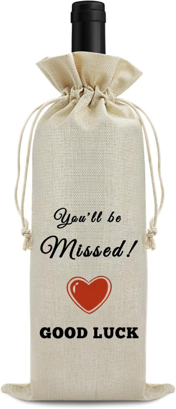 Coworker Leaving Gift New Job Gift for Coworker Wine Bag Career Advancements Gift Promotion Gift for Friends Colleague Boss Goodbye Farewell Gift for Coworker Him Her Wine Bottle Bag wine accessory