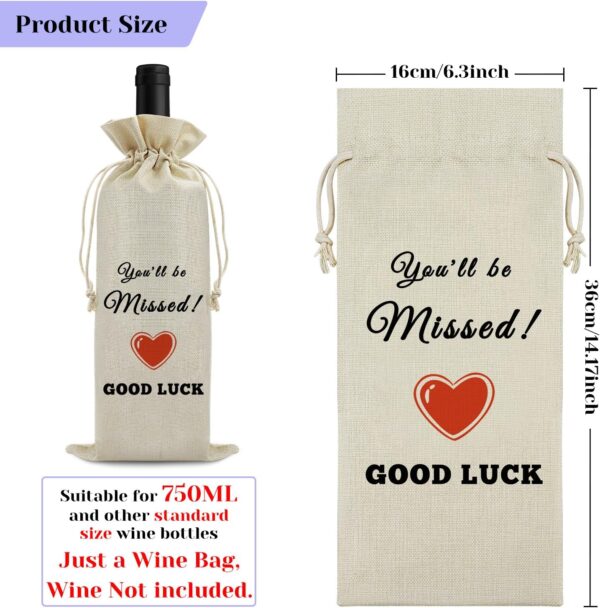 Coworker Leaving Gift New Job Gift for Coworker Wine Bag Career Advancements Gift Promotion Gift for Friends Colleague Boss Goodbye Farewell Gift for Coworker Him Her Wine Bottle Bag wine accessory - Image 2