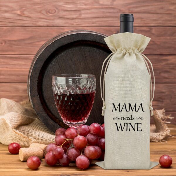 Funny Mom Gifts from Son Wine Bag Mother Birthday Gifts from Daughter Mothers Day Gifts for Mom Wine Bottle Storage Bag Mom Wedding Gifts from Bride Wine Accessories Gifts for Wine Lovers - Image 6