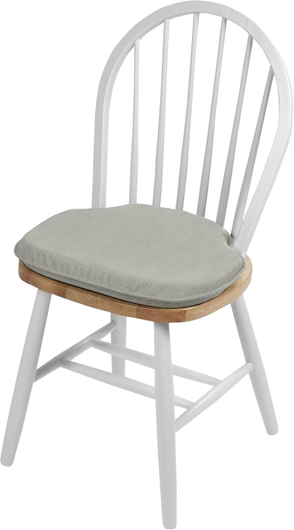 Klear Vu Gripper Omega Non-Slip Windsor Chair Cushions with Skid-Proof Seat Pad for Dining Room, Kitchen, and Office Use, 16x15 Inches, 4 Count (Pack of 1), Gray - Image 5